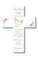 Preview: Personalisiertes Wandkreuz zur Taufe | Geschenk zur Taufe für Kinder | Kreuz mit rosa Blumen